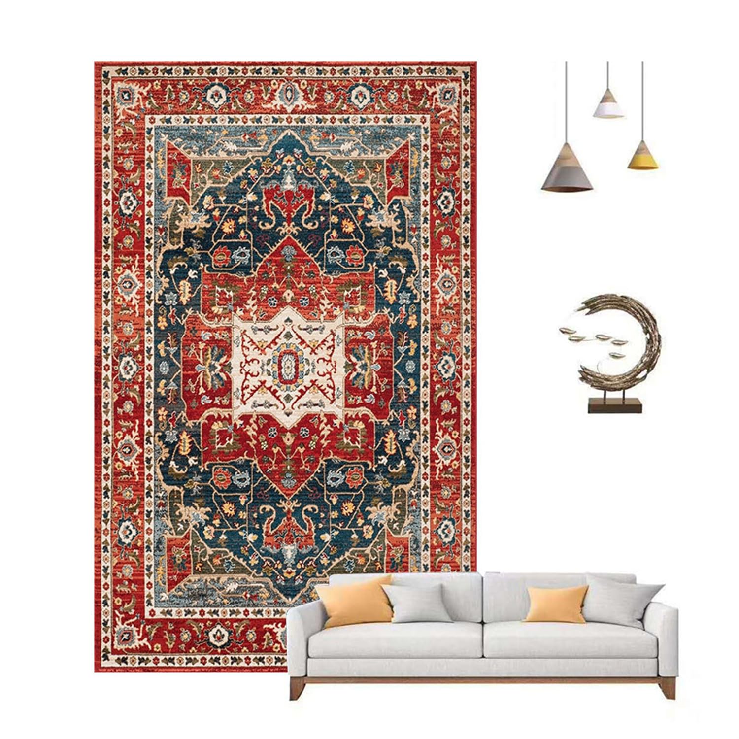 WSNCXFW Graphene Electric Heated Rug, Carpet Floor Heating Mat with Timer, Fast Heating Heated Foot Warmer Indoor Space Heater for Living Room Bedroom Office,E,100 * 200cm