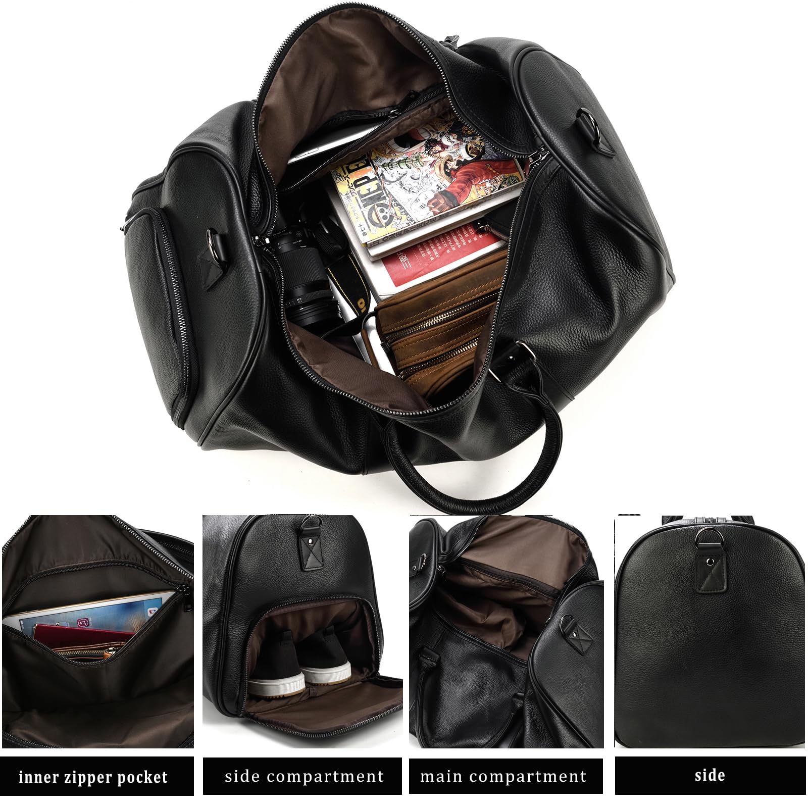 Reisetaschen Herren Echt-Leder Weekender Tasche