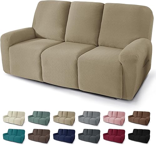Miniatura 36 de JIVINER 5 Piezas Fundas Elásticas para Sofá Reclinable Funda para Sofá Reclinable con Parte Inferior Elástica Jacquard Ajustada Reclinable Funda