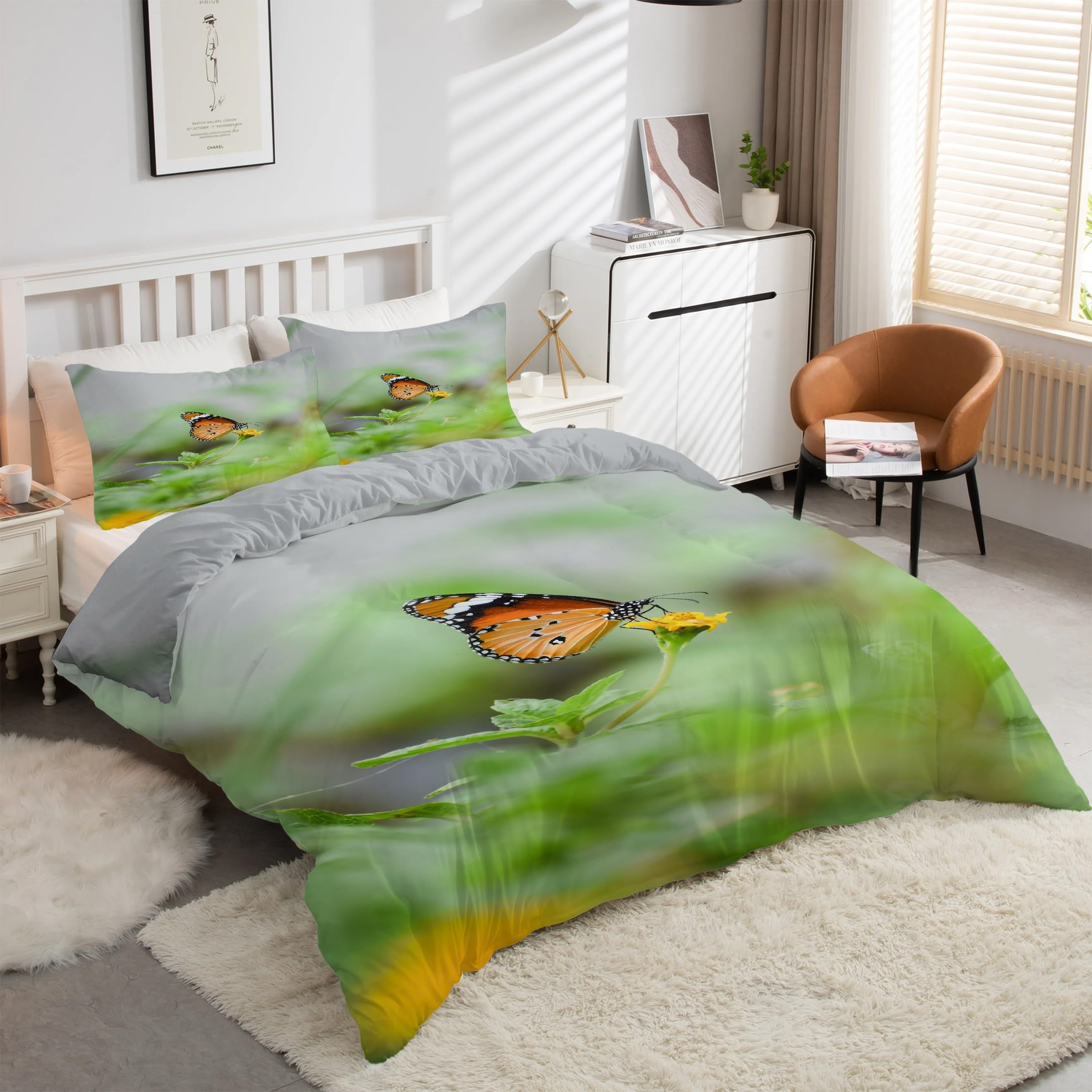 Parure de lit 90x190 papillon pour en finir avec les couettes qui glissent la nuit