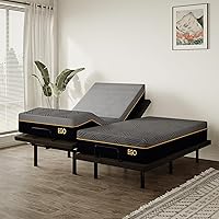 Vista 54 de EGOHOME - Base de cama ajustable individual XL y colchón de espuma viscoelástica de 14 pulgadas, base de cama ajustable con control remoto
