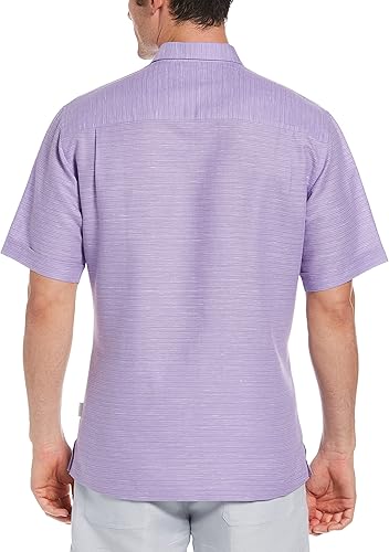 Miniatura 7 de Cubavera Camisa Guaybera de manga corta con botones para hombre mezcla de lino Mauveglow XXL