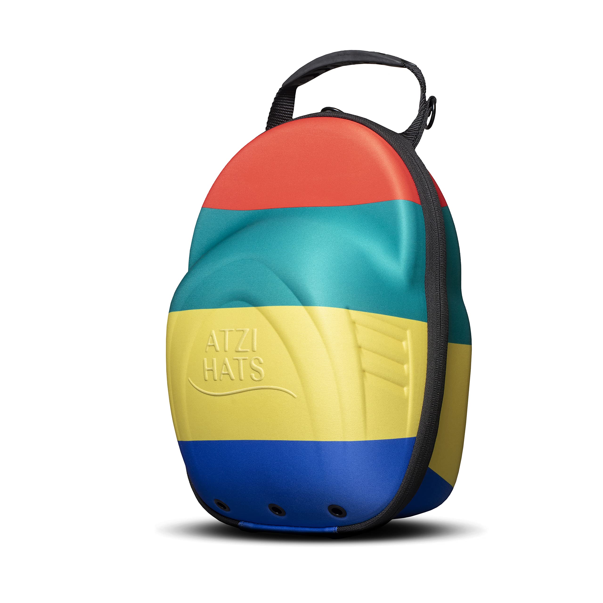 Atzi Hats Case for Baseball Caps Hard Travel Hat Case Cap Carrier Hats Storage Box Shoulder Strap Carabiner Fits 6 Hats