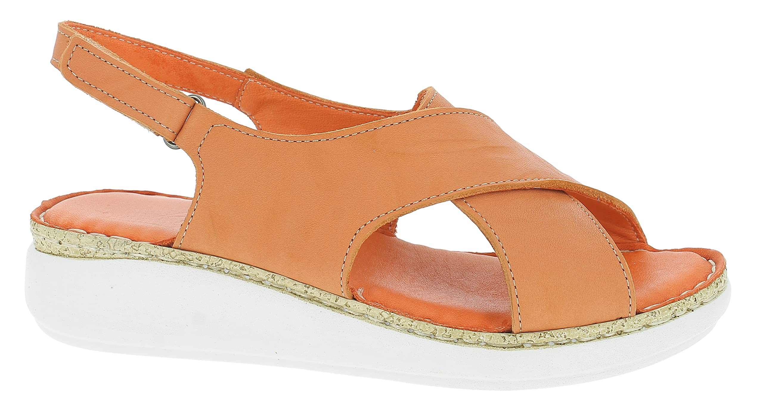 Andrea Conti Women's Papaya Sandals with Heel, 38 EU, Papaya, 6 UK