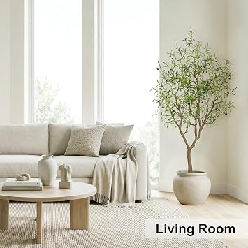 LYERSE Artificial Olive Tree 6ft with Large Branches and Lifelike Fruits
