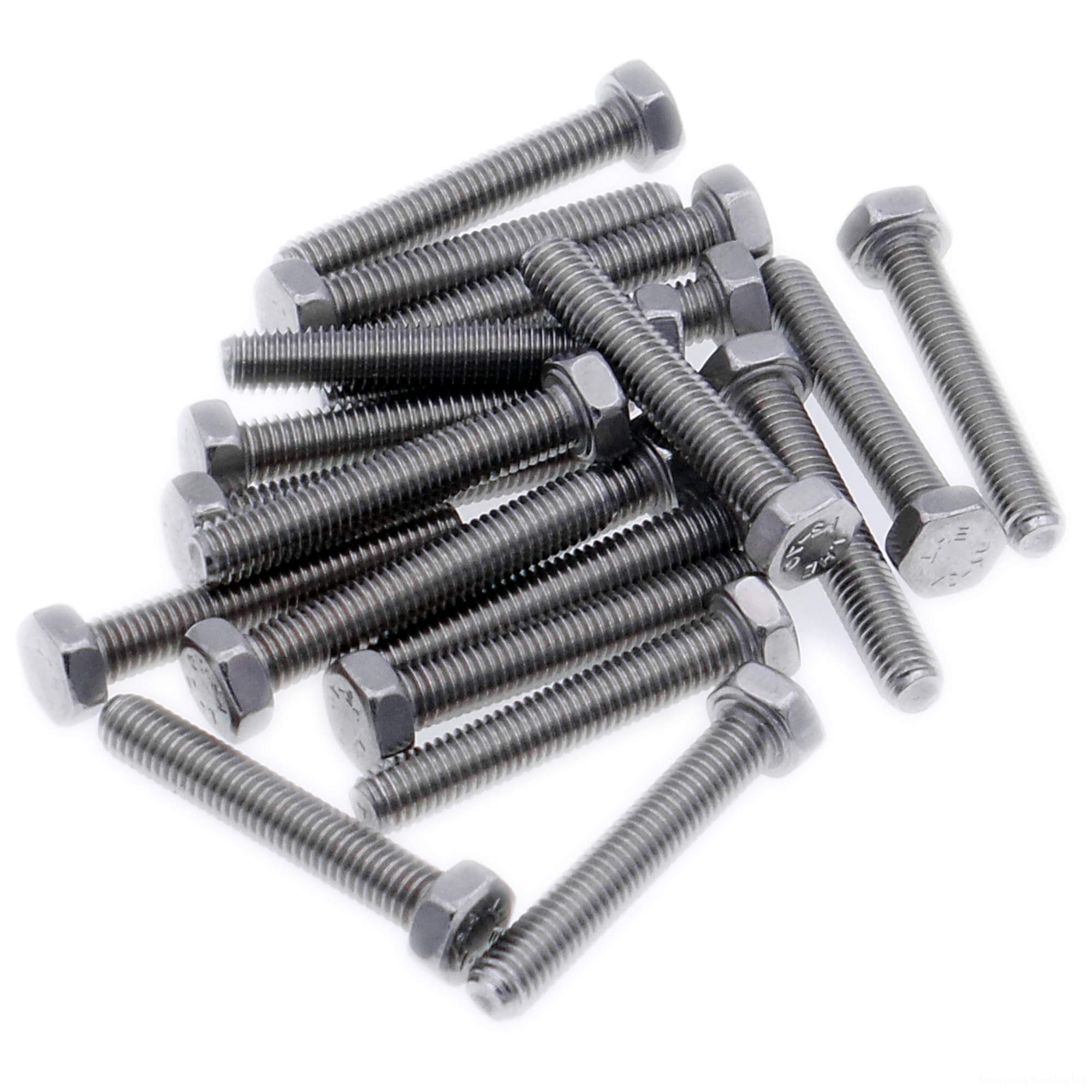 Singularity Supplies M4 (4Mm X 30Mm) Hex Bolt (Fully Threaded Setscrew) - Stainless Steel (A2) (Pack Of 20)