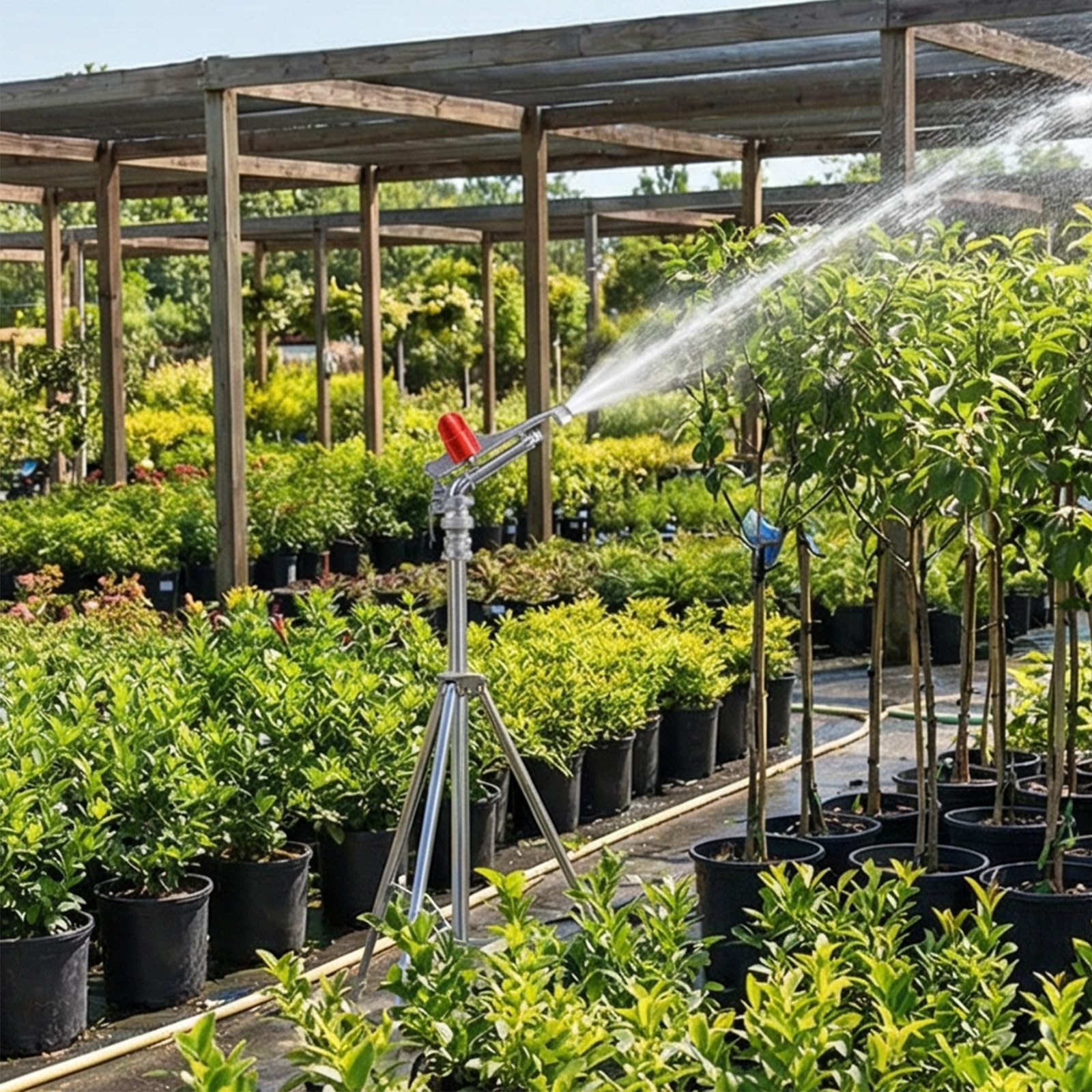Rociador de riego de jardín con rosca hembra de 360 grados, ajustable, giratorio, herramienta de riego de granja, ergonómica