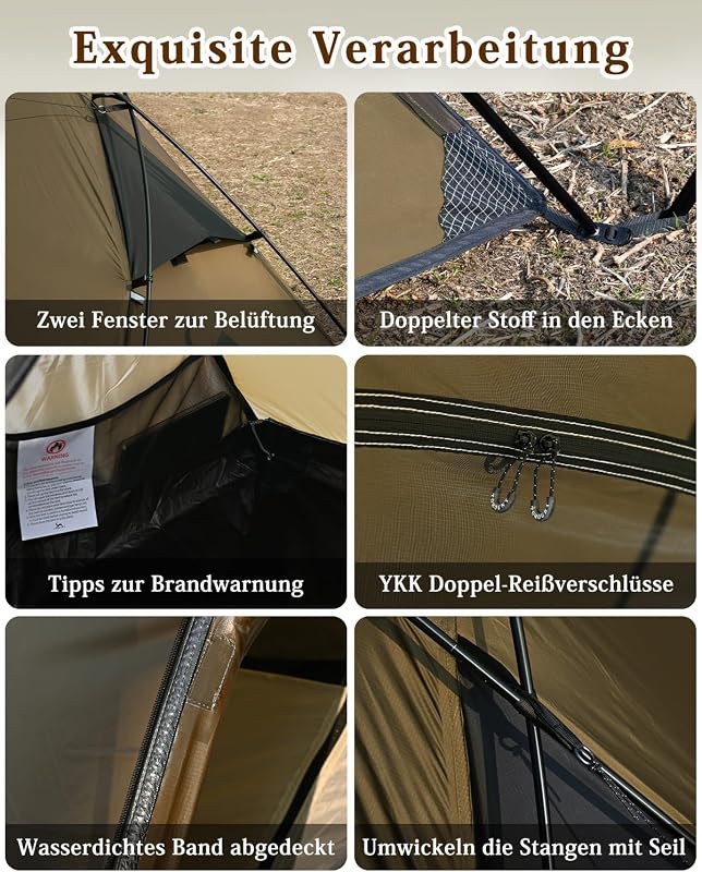 TOMOUNT 1 személyes ultralight sátor 4 évszakos vízálló kupola kemping sátor