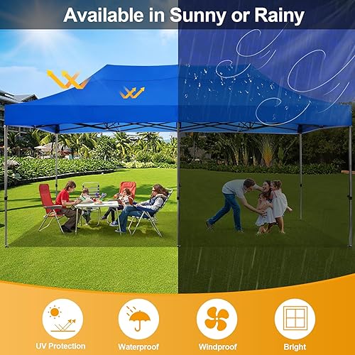 Miniatura 323 de COBIZI - Toldo desplegable de 10 x 10 pies, 4 paredes laterales, FPU 50+ para todo el año, resistente al viento, impermeable, uso comercial, Gris