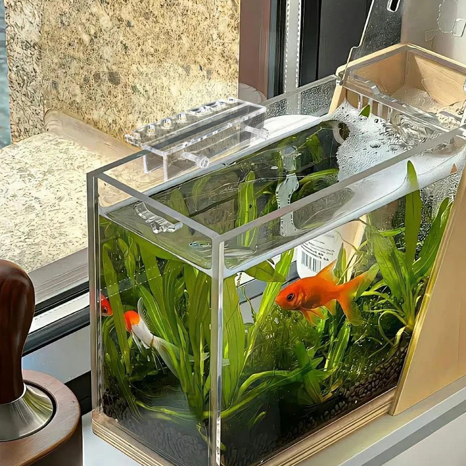 Organizzatore Attrezzi Per Acquario | Portautensili In Acrilico | 14,2x2,6x5,2 Cm | Per Pinzette, Forbici E Accessori