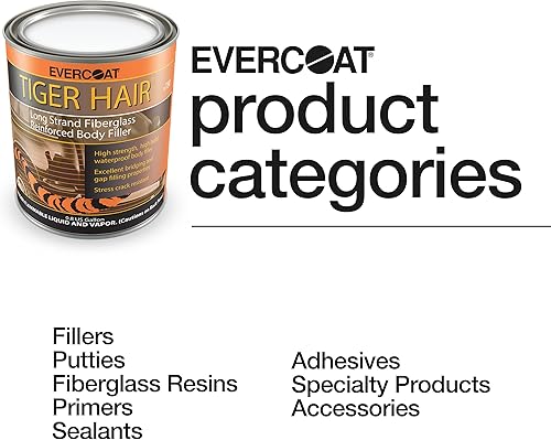 Miniatura 6 de Evercoat Tiger Hair - Fibra larga, relleno reforzado con fibra de vidrio - Relleno impermeable - 128 fl oz