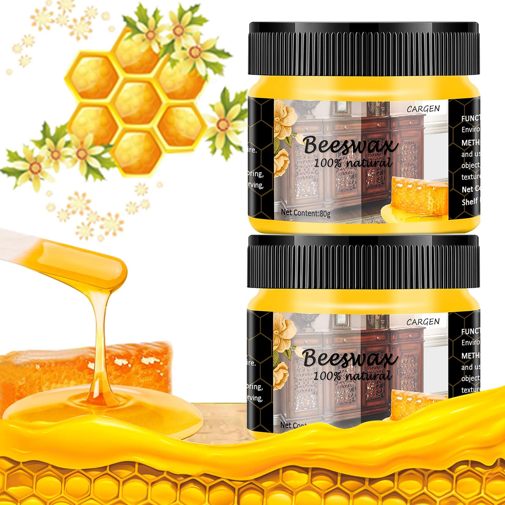 Beeswax Furniture Polish, 100 natural, for any kind of
