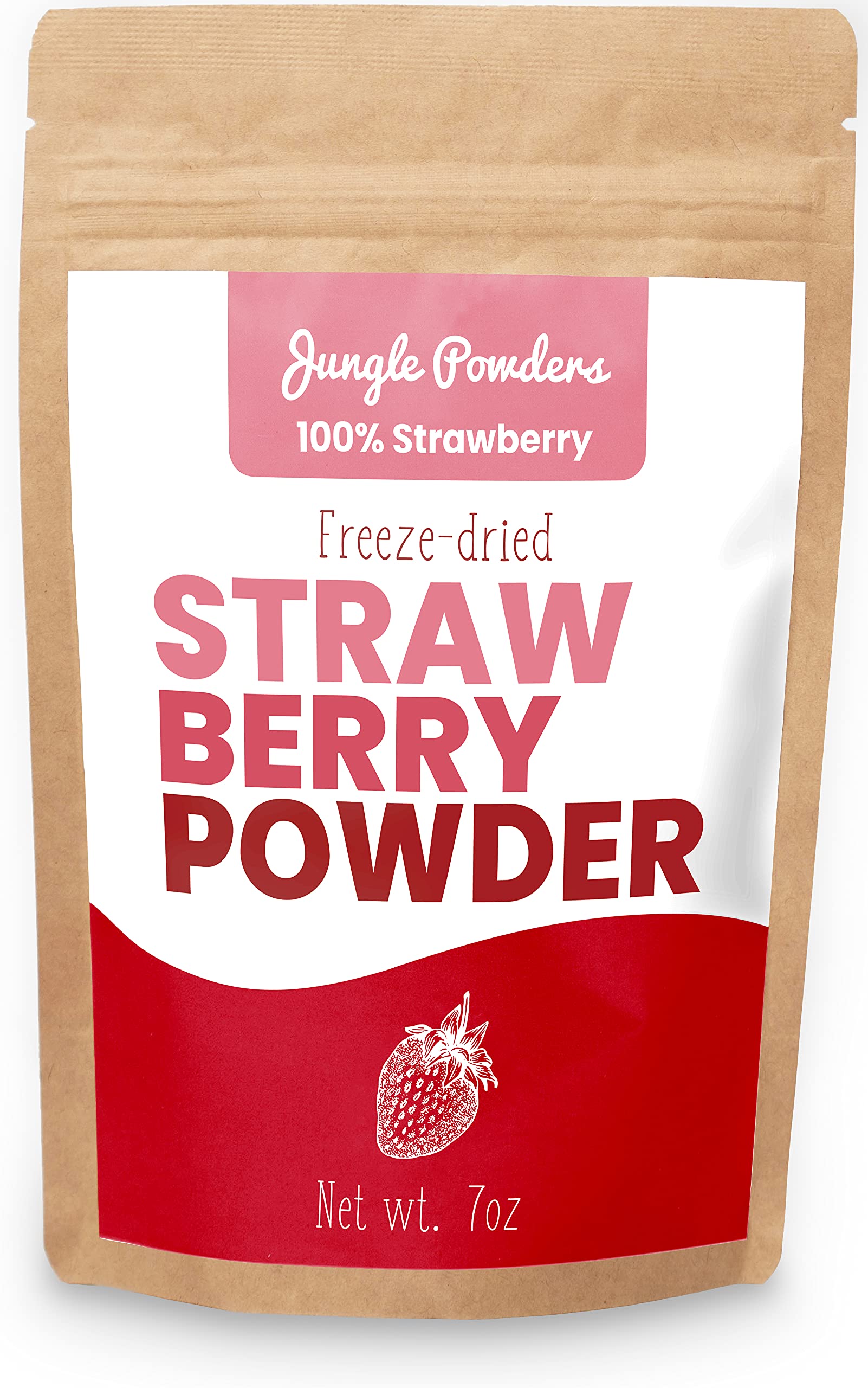 Strawberry Powder for Baking & Smoothies 7 Ounce Bag 50 Servings - Freeze Dried Strawberries Extract 3rd Party Lab Tested Dehydrated Strawberries for Flavoring, Additive & Filler Free Berry PowderUSDA OrganicEU Organic