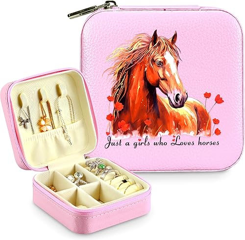 Caja de joyería de caballos, regalos de caballos para adolescentes, niñas, niños de 6, 7, 8, 9, 10, 11, 12, para amantes de los caballos, artículos