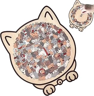 Comprar Caja para De Gato En Madera,135 Piezas Kit De Decoración De Larga Duración Y Preciso,Madera con Forma Animal | para Adultos, Niños, Familia, Amigos, Decoración para Interior, Hogar Y