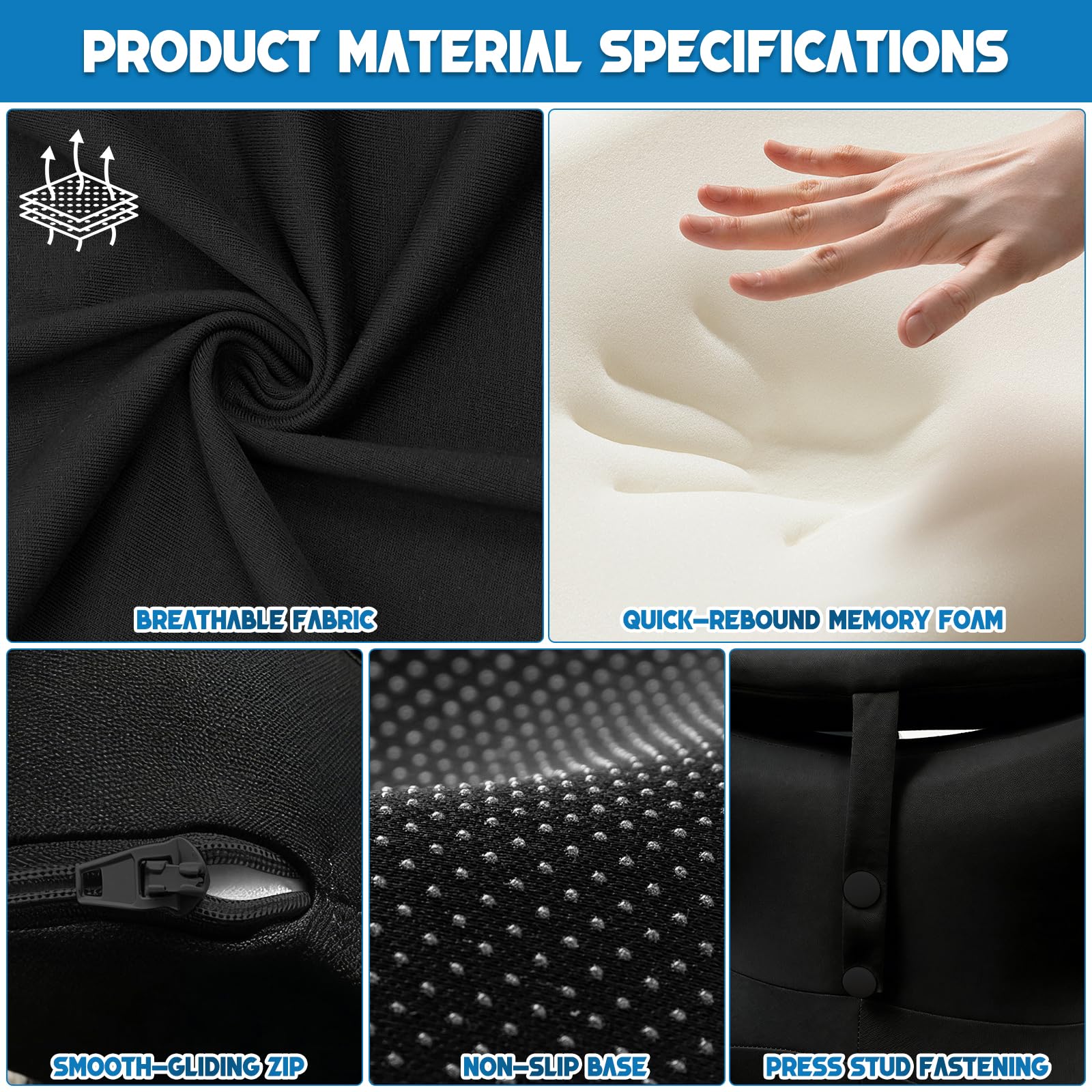 Oreiller Ergonomique à Mémoire de Forme 27° pour Couple – Soutien Parfait pour Intimité et Lecture, Soulagement du Dos, du Cou et des Jambes, Confort Multi-Positions, Housse Amovible