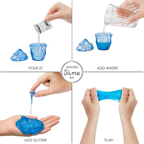 Miniatura 3 de Rainbow High Skyler, azul con kit de slime y mascota, muñeca de moda brillante de 11 pulgadas con slime brillante de bricolaje, mascota mágica de