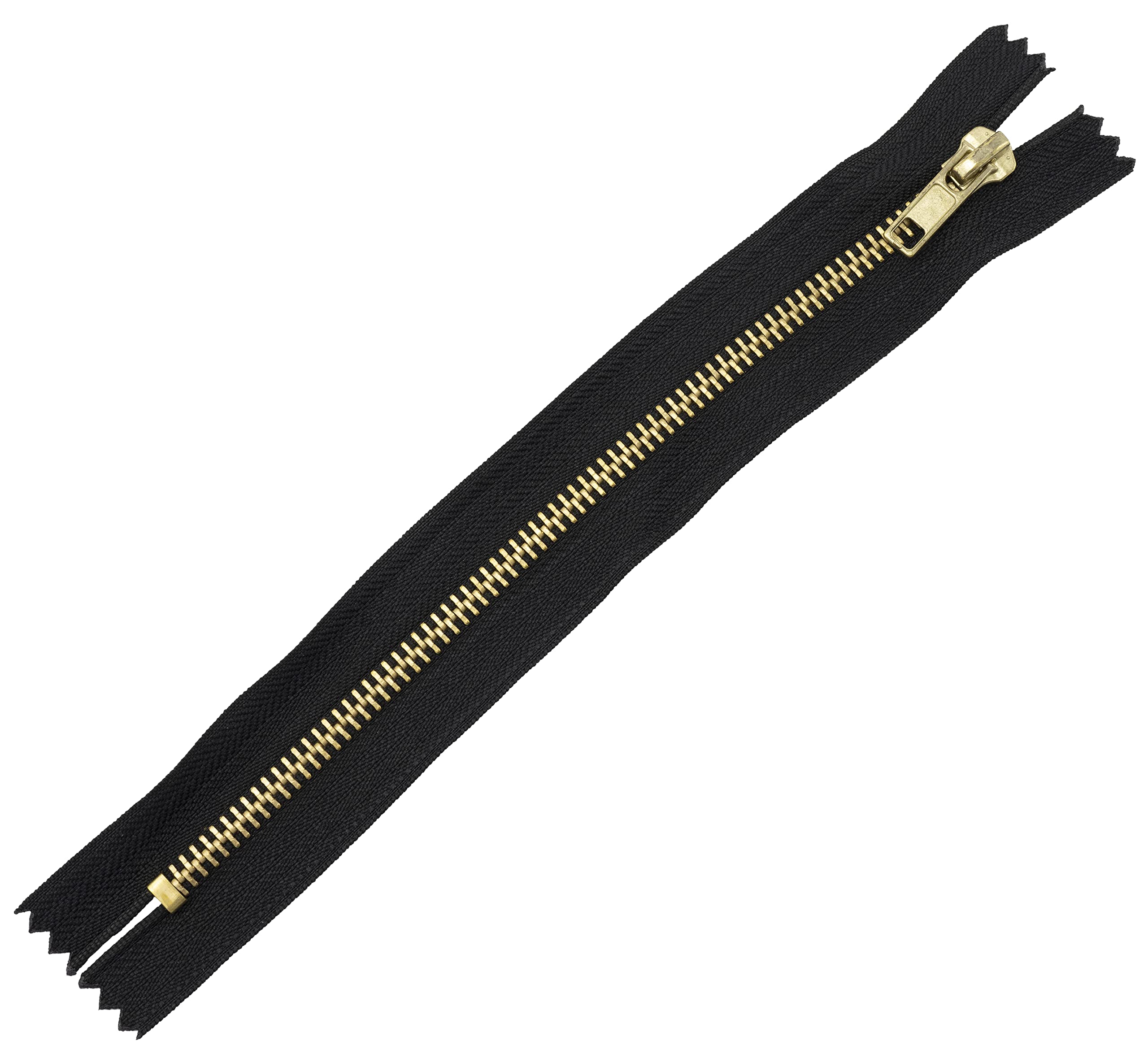 Lot De 5 Fermetures éclair Métal 20 Cm - Noir, Non Séparables, Pour Vêtements, Sacs