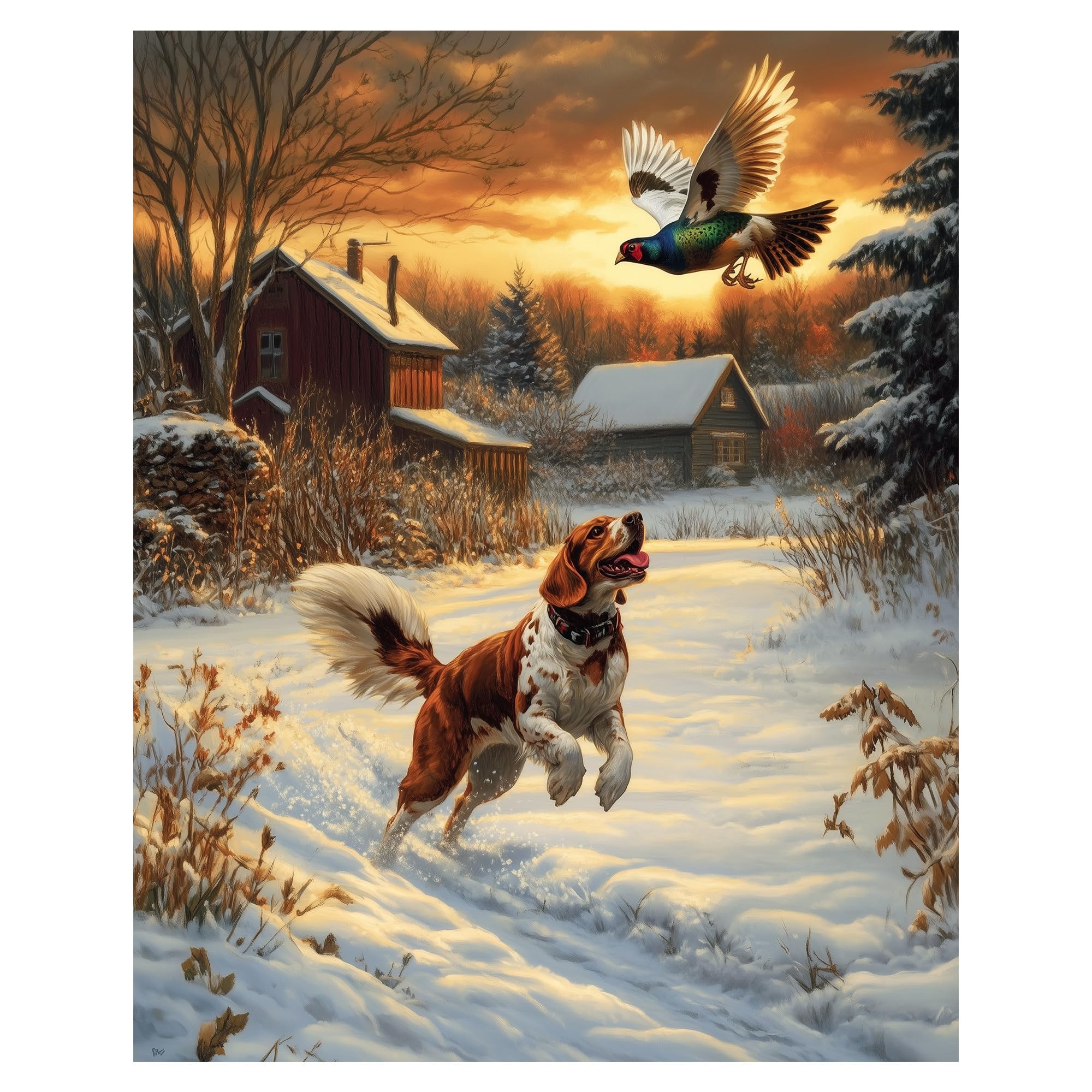 Amazon.com: Hunting Dog Paint by Numbers Kit for Adults, Brittany ...
