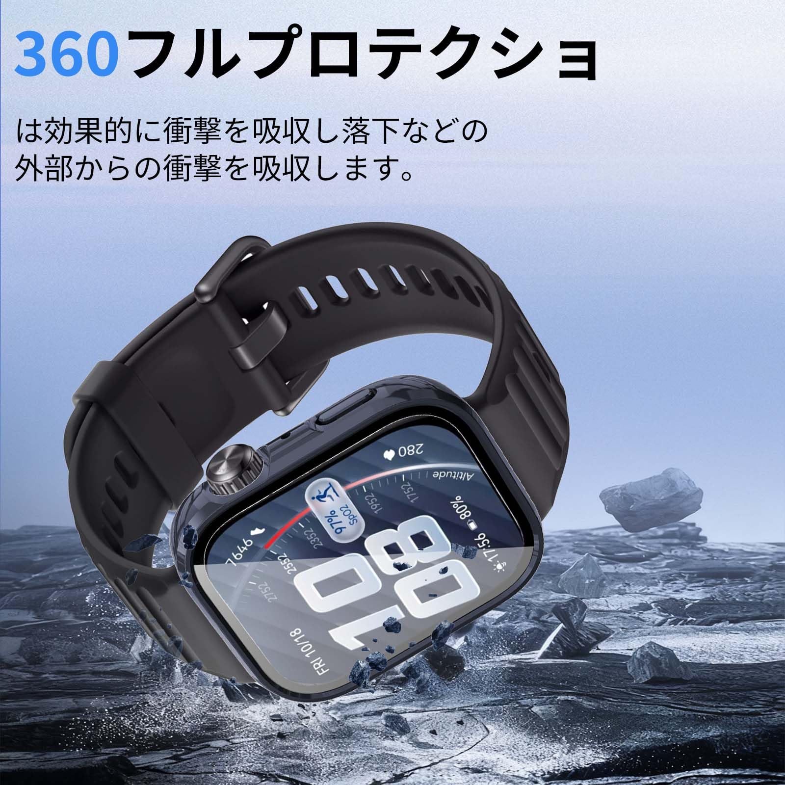 Amazon.co.jp: For HUAWEI WATCH Fit 5 ケース YAJOJO 保護 ガラス