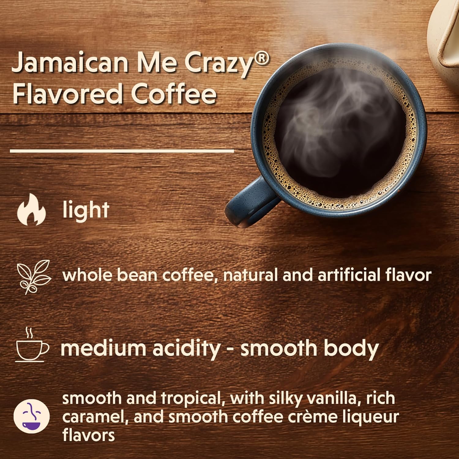 Coffee Bean Direct Flavored Coffee Variety Bundle – Highlander Grogg & Jamaican Me Crazy®, Whole Bean, 1 Pound Bags (Pack of 2)