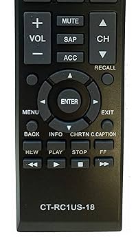 (未使用･未開封品)　ユニバーサルリモート制御フィットfor Toshiba ct-90256?75002581?ct-90277?75007950?LCD DVD HDTV TV vf3p617 Amazon.com: Universal Remote Control Fit for Toshiba CT
