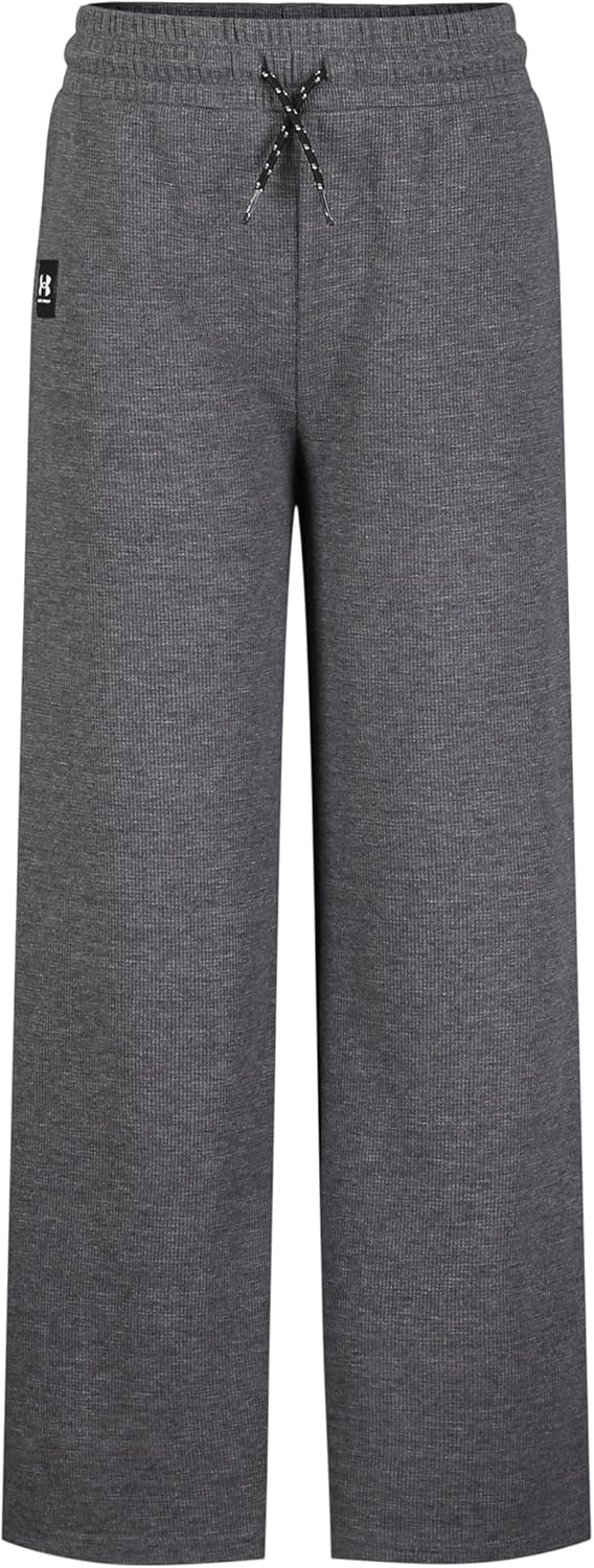 Under Armour Girls' Wide Leg Fleece Sweatpants, Elastic Waistband with Drawstring Closure, Outdoor Collection