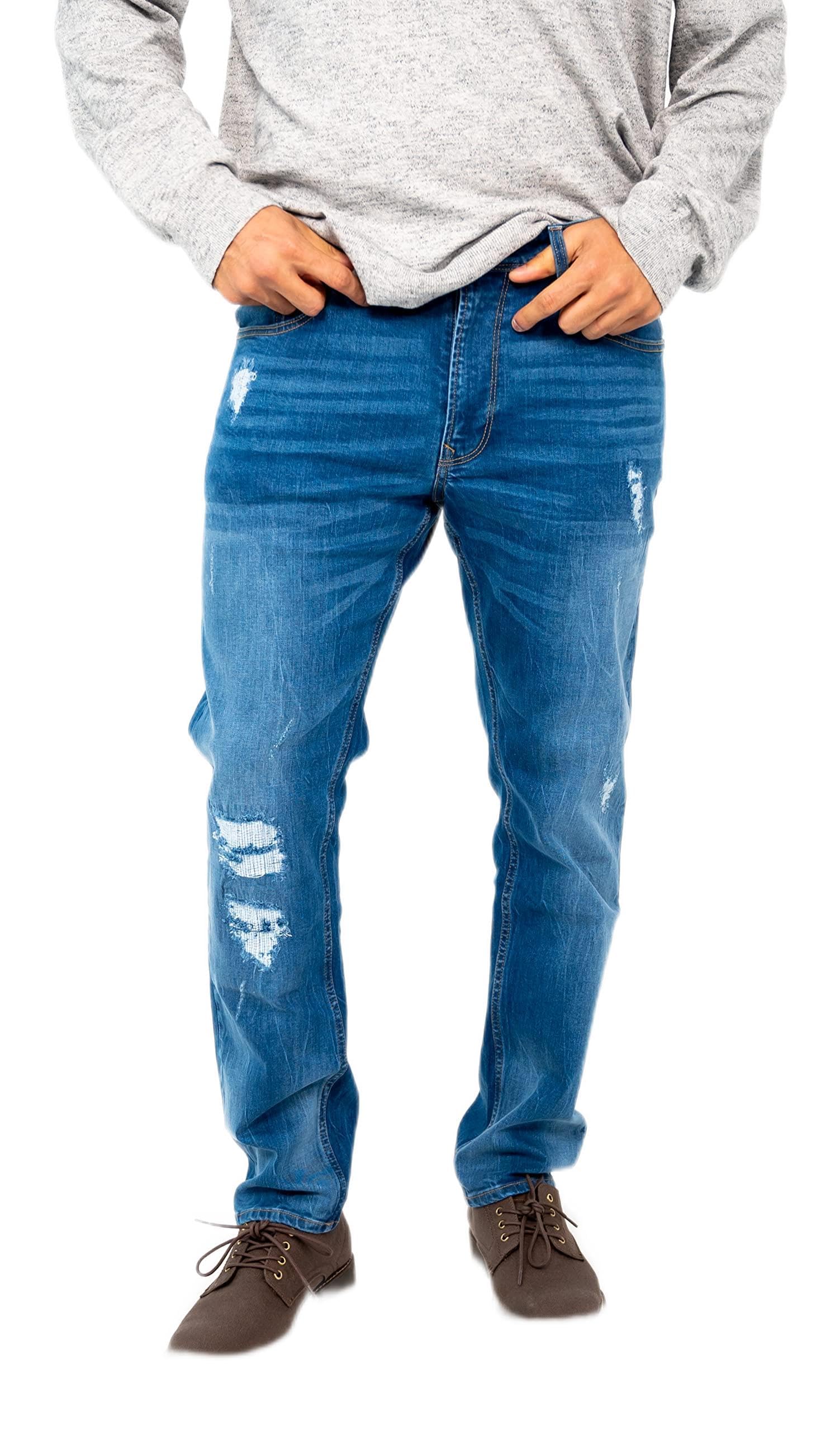 Rdlmens Ripped Jeans Repaired Ripped Jeans For Boys Slim Fit