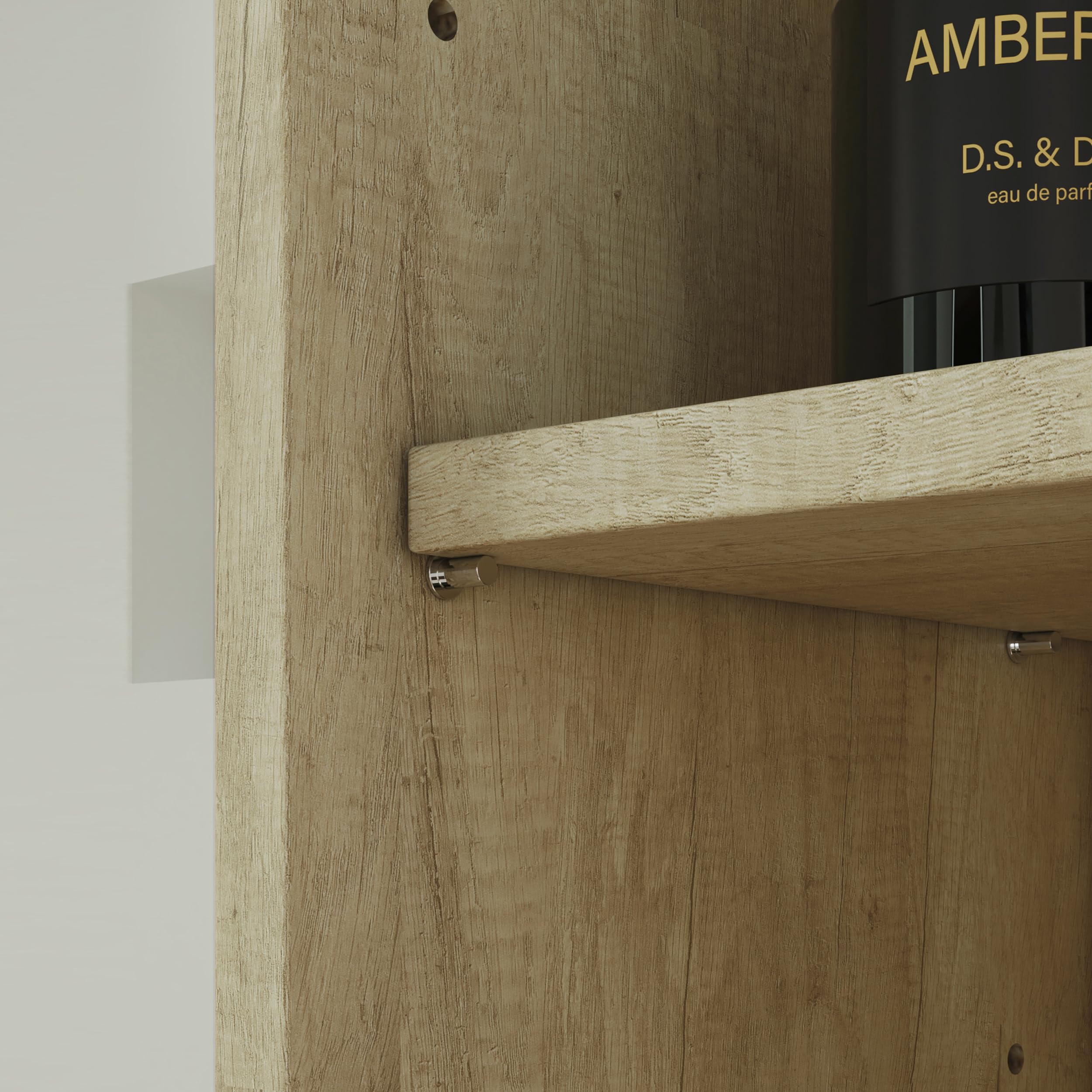 Baikal Columna de Baño, Estanterias. Armario de Baño, Armario Alto. Mueble Auxiliar. Entrega en Kit. Cerrada 30 x 140 cm Nature