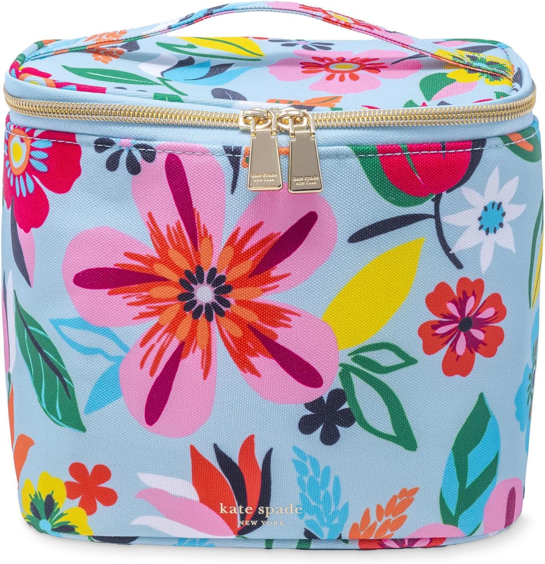 Kate Spade New York Insulated Lunch Tote, Small Lunch Cooler, Cute Lunch Bag for Women, Thermal Bag with Double Zipper Close and Carrying Handle, Safari Floral