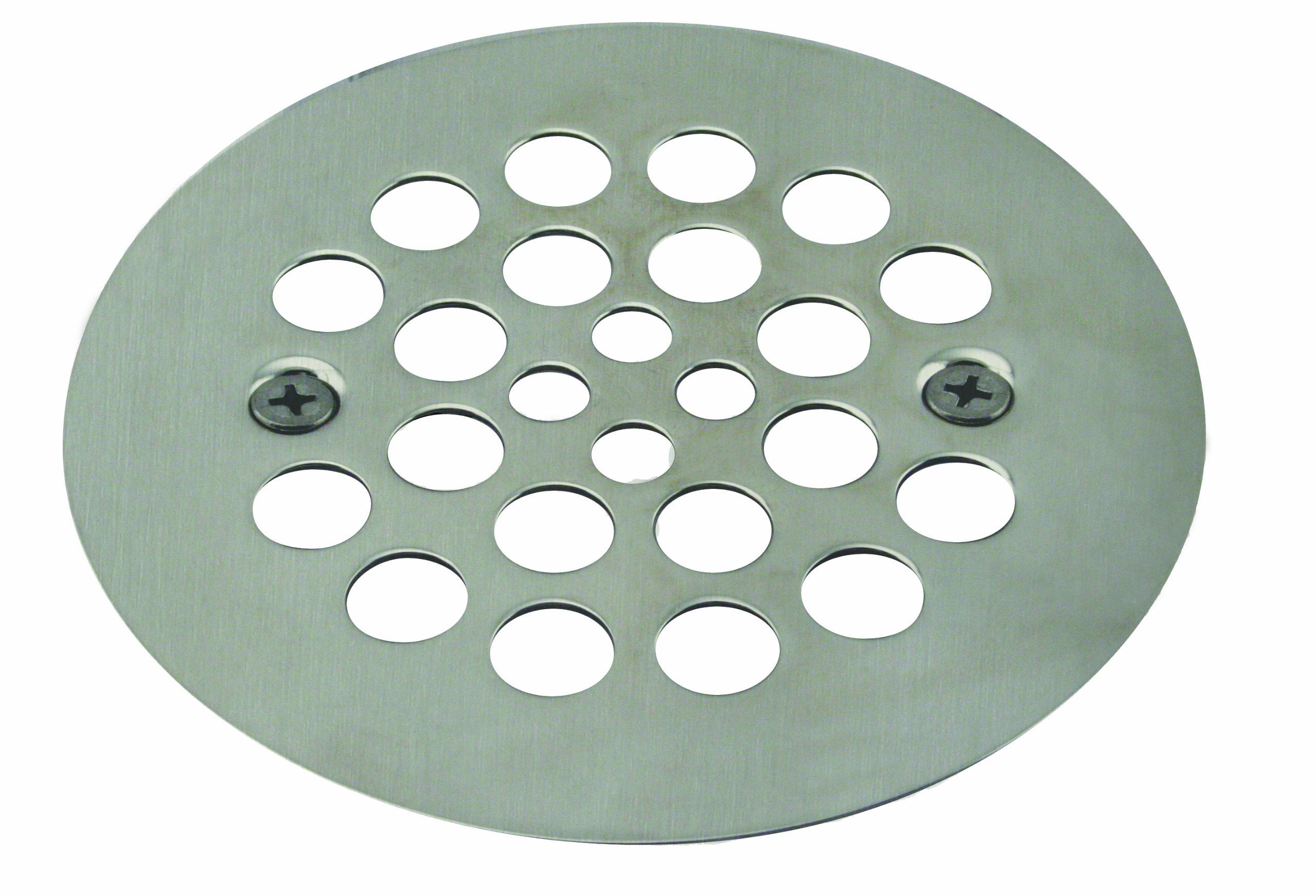 Westbrass A3193-07 4-1/4" OD Brass Shower Strainer Grid Drain Cover, Satin Nickel