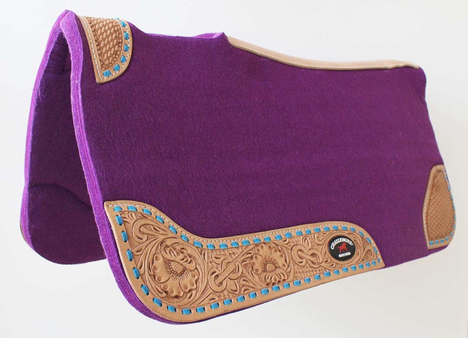 CHALLENGER 30"x 30" Horse Saddle PAD Western Contoured Wool Felt Moisture Wicking 39RT