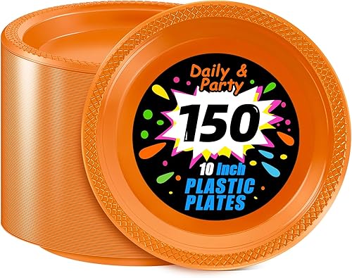 Miniatura 15 de WELLIFE Platos de postre negros de 7 pulgadas, 150 unidades, platos de postre de plástico desechables para fiestas, pasteles, aperitivos, ensaladas,