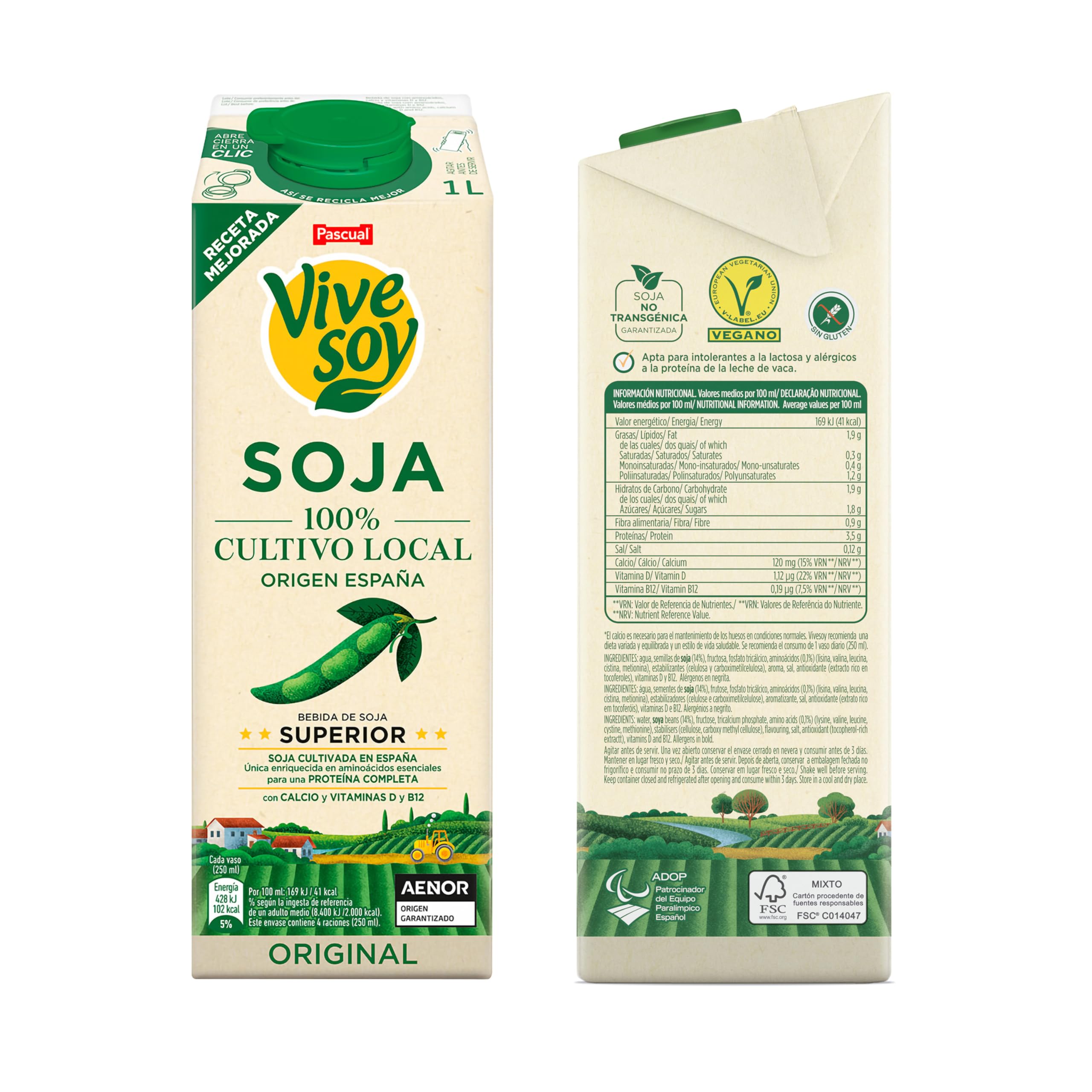 ViveSoy Pack 6-tlg. Klassische Soyamich - 1 L.