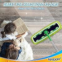 Vista 6 de KEEPOW Almohadillas reutilizables XL para trapeador compatibles con Swiffer XL Sweeper, paños XL para barrido en seco, paños XL para fregado húmedo