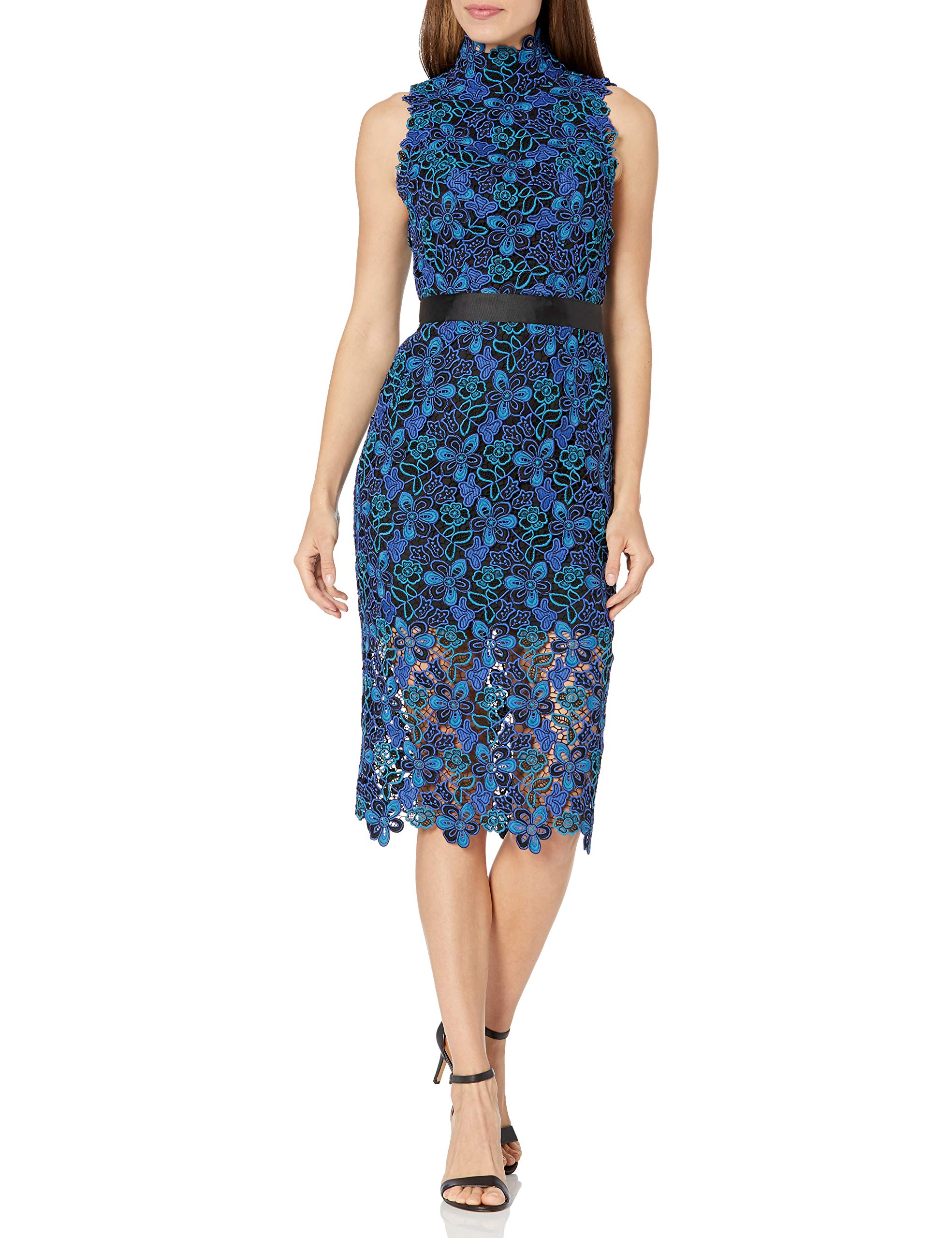 Ml Monique Lhuillier Womens Lace Midi Dress Desertcart INDIA