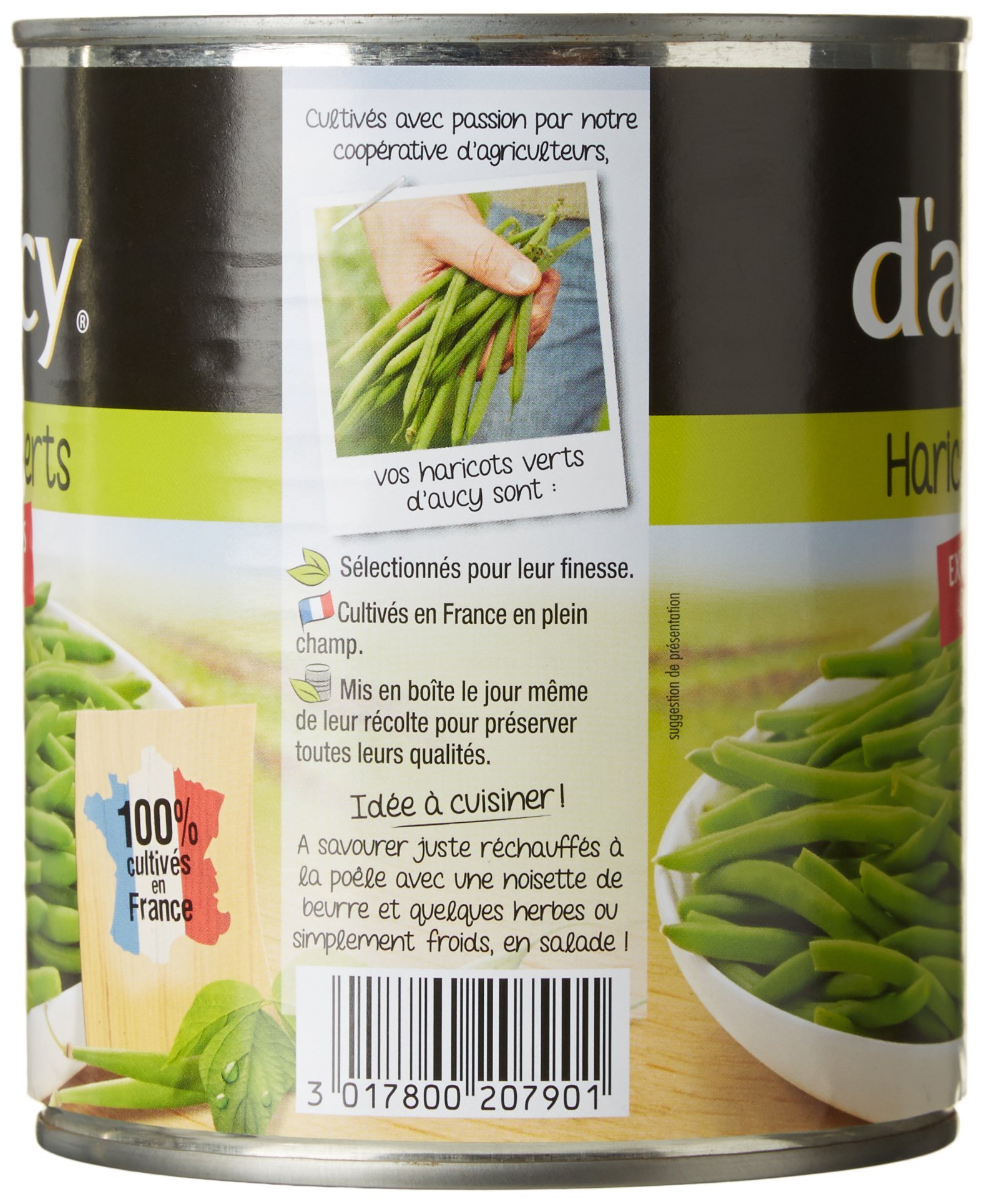 D'Aucy Haricots Verts Extra Fins, 440g