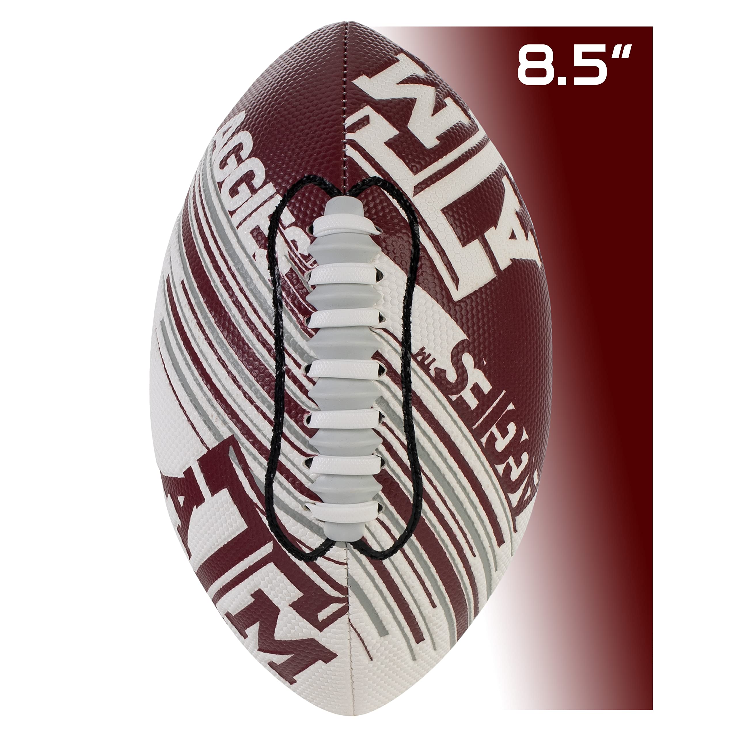 Franklin Sports Texas A&M Aggies Football - Youth Mini Football - Balón de fútbol de 8,5 Pulgadas - SPACELACE Easy Grip Texture niños
