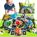 Big Cartoon Truck Car Toys for 1 Year Old Boy with Playmat/Storage Bag|Baby and Toddler Toys 12-18 Months & Age 1-2|1st Birthday for Baby Toys 1 Year Old
