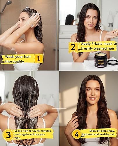 Miniatura 3 de Mascarilla capilar ULTRA Colágeno, FÁCIL de usar. Con aceite de argán y maca. Hidratación y brillo, tratamiento antiencrespamiento para cabello seco