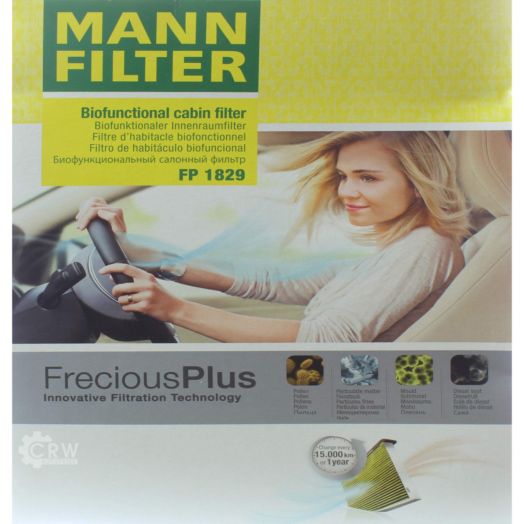 Paquete de inspección Kit de mantenimiento de filtros con filtro de aceite W 66, filtro de aire C 3366, filtro de cabina FP 1829, tornillo de cierre