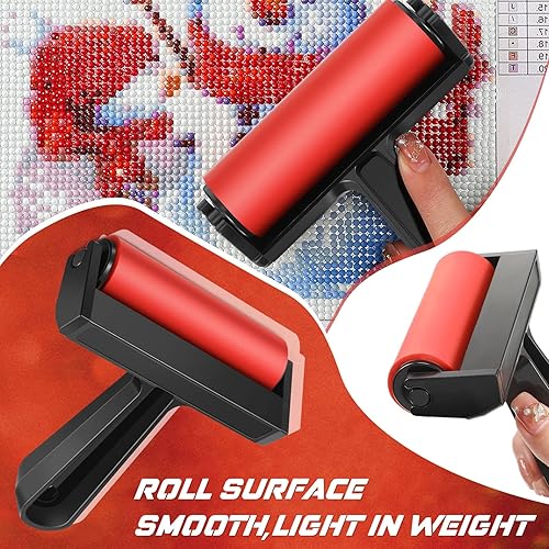 Miniatura 5 de 2 piezas de rodillo de pintura de diamante, herramientas de prensado de rodillos de arte de diamante para pintura de taladro completo, rodillo 5D