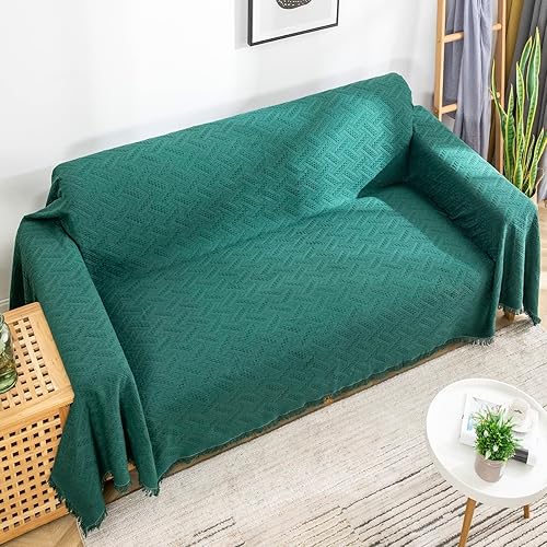 AIVIA Funda para sofá biplaza, tejido de algodón, antideslizante, para sofás de 2 plazas con reposabrazos, para sala de estar, sofá biplaza, fundas