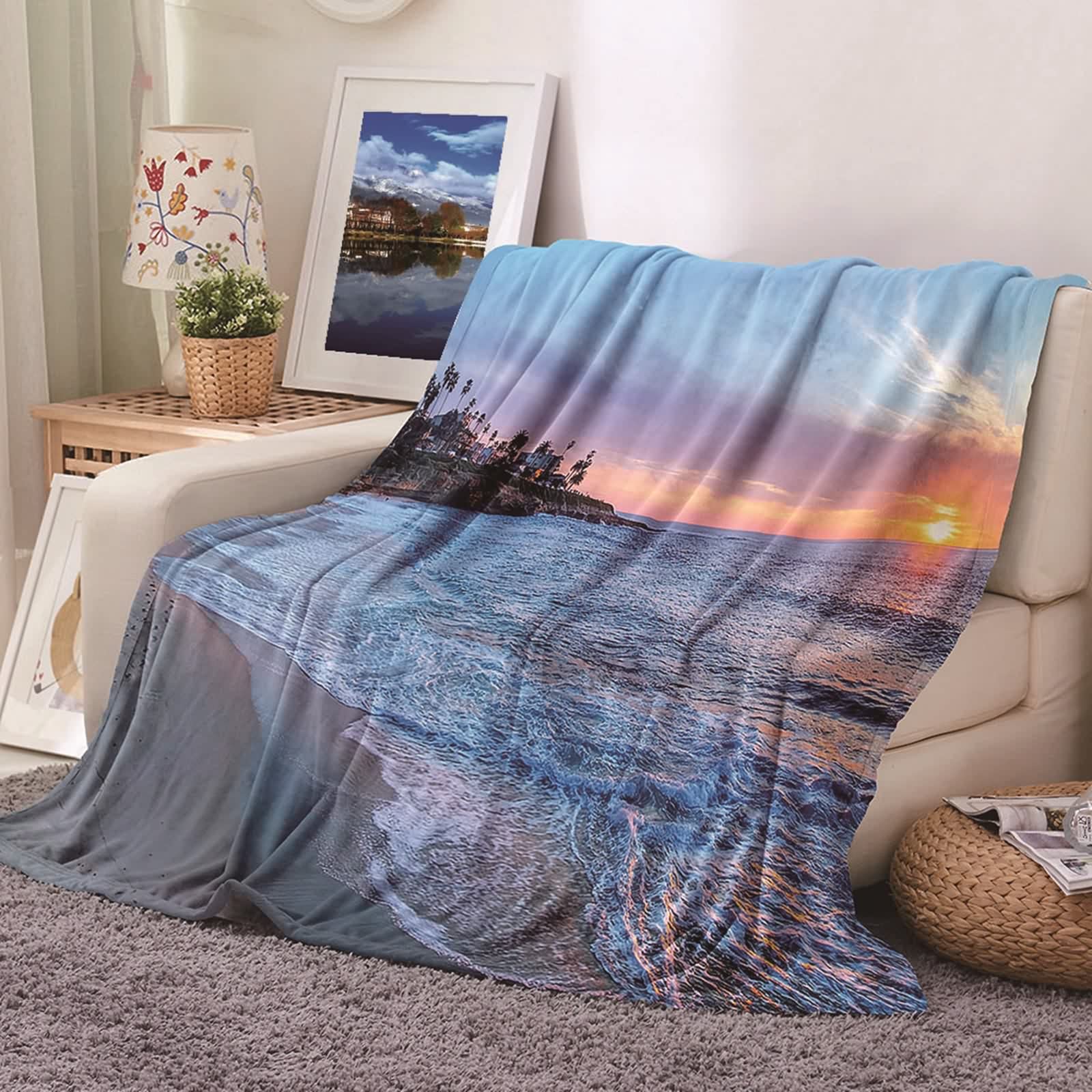 Couverture de lit flannel 180x220cm pour des soirées cocooning
