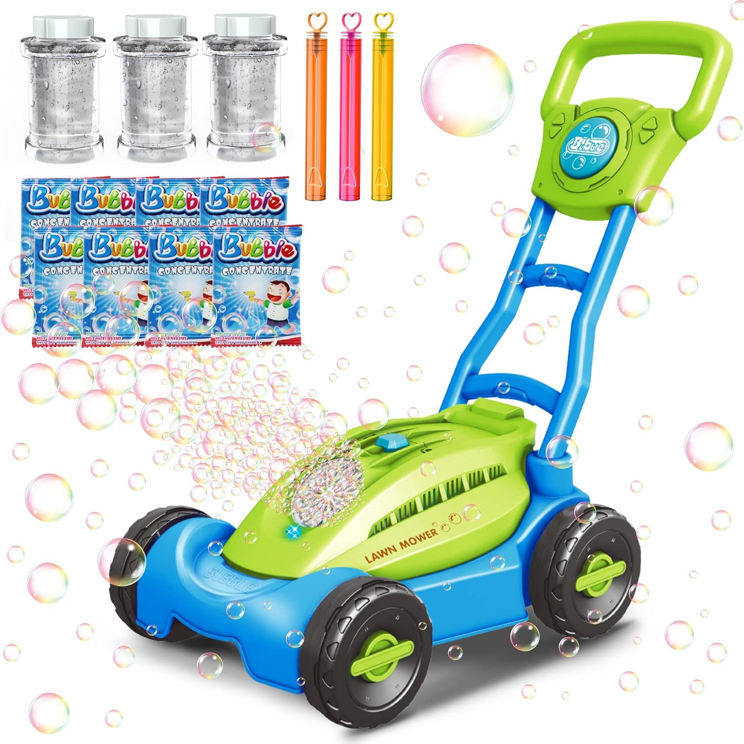 Zerhunt Bubble Machine Outdoor Toys Bubble Lown Mower for