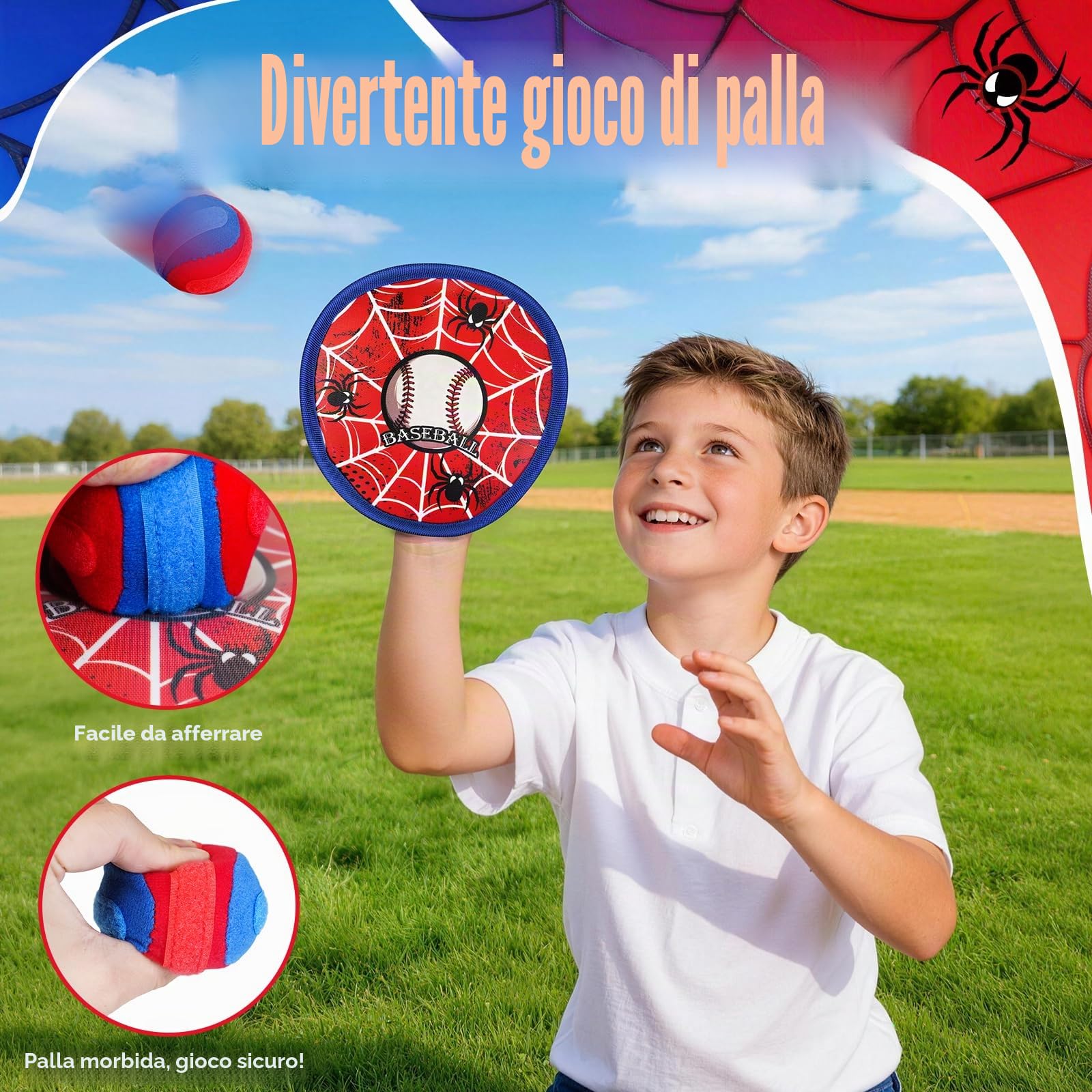 HaoVrisn Giochi Bambini di Lancio e Cattura, Giochi da Esterno per Bambini, Gioco da Giardino e Giocattolo da Spiaggia per Bambini 3-12 Anni, Ideale Regalo di Pasqua o Regalo di Compleanno Bambini