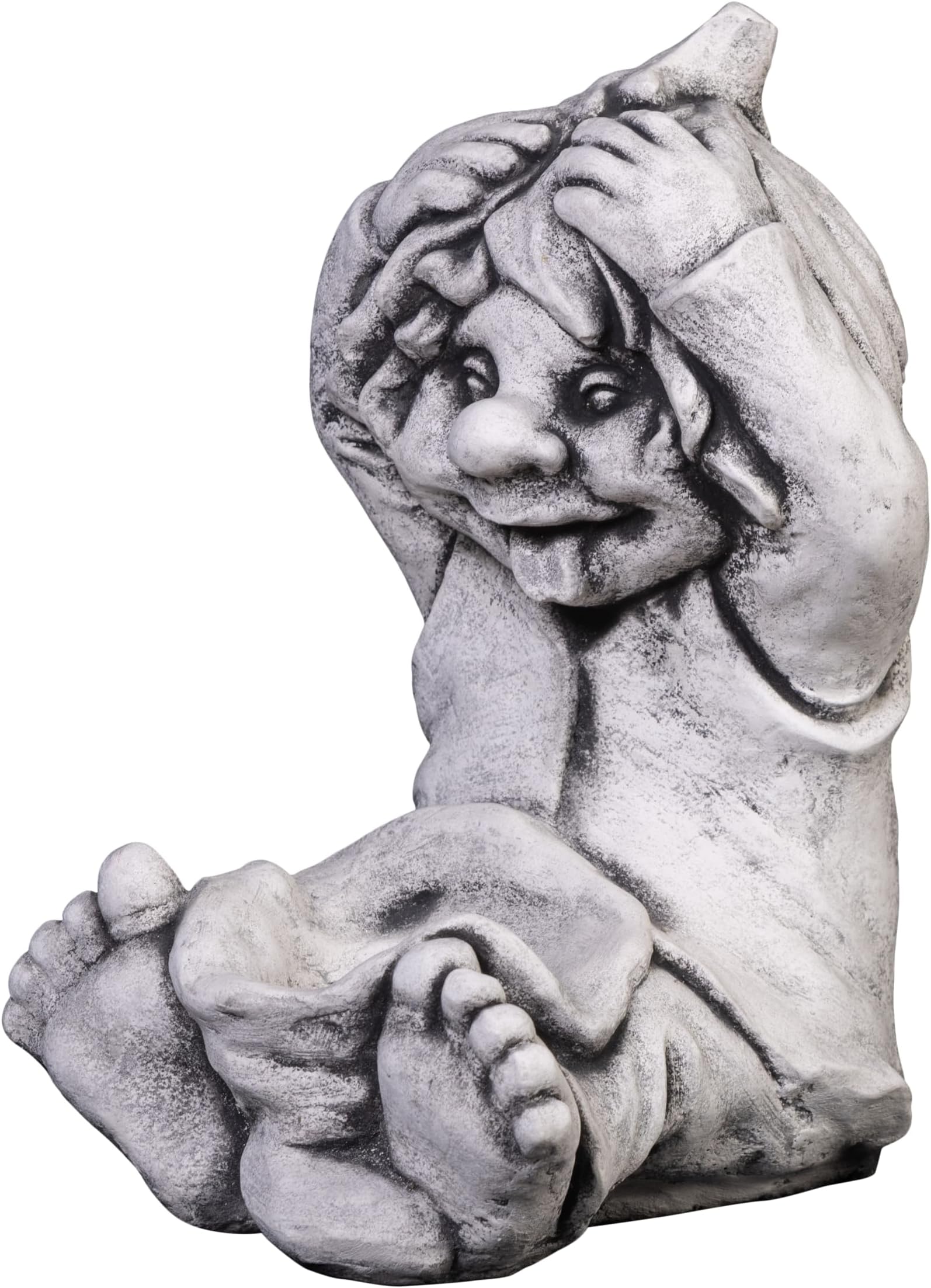 gartendekoparadies.de Gnom Sonnenfreund, Steinfigur Wichtel, H. 28 cm