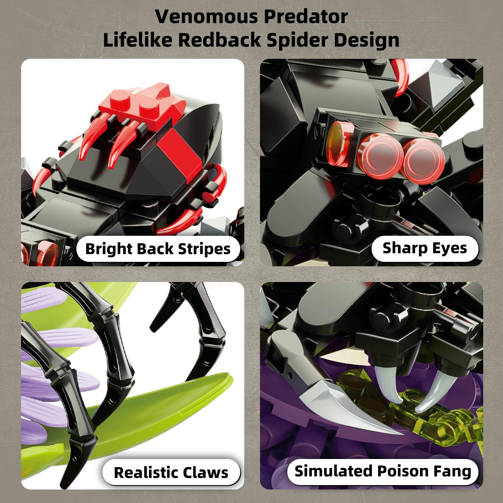 Amazon.com: JAKI Spider Building Set for Adult,Wild Animals