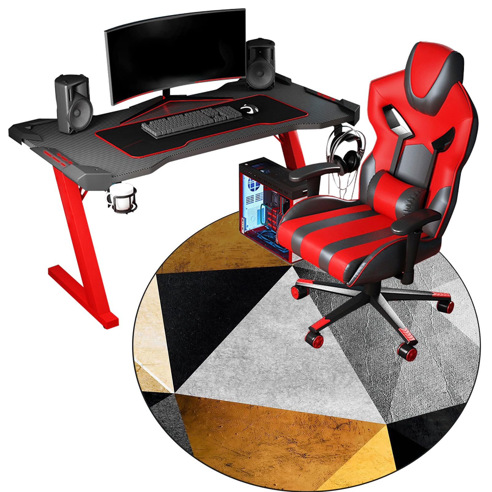 Tappetino Per Sedia Da Ufficio 120x120cm - Antiscivolo, Protettivo Per Pavimenti In Legno E Moquette