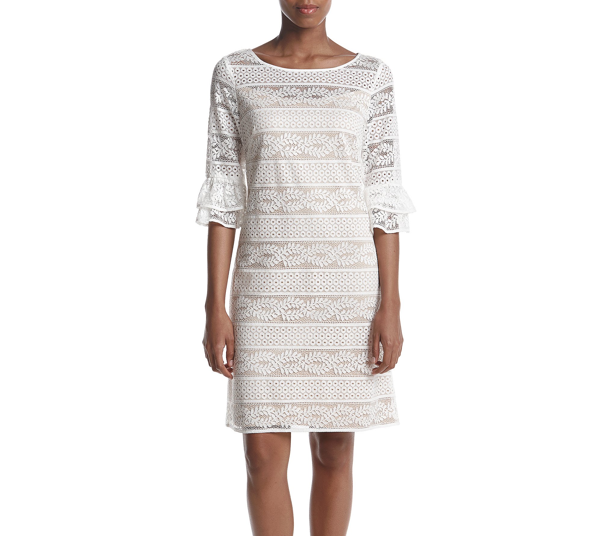 Jessica HowardWomen's Lace Shift with Double Ruffle